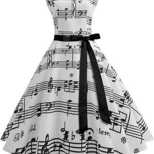 Music clef dress